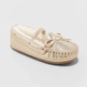 Toddler Girls' Gold Celina
Moccasin Slippers - Cat & Jack  - size 12 NWT